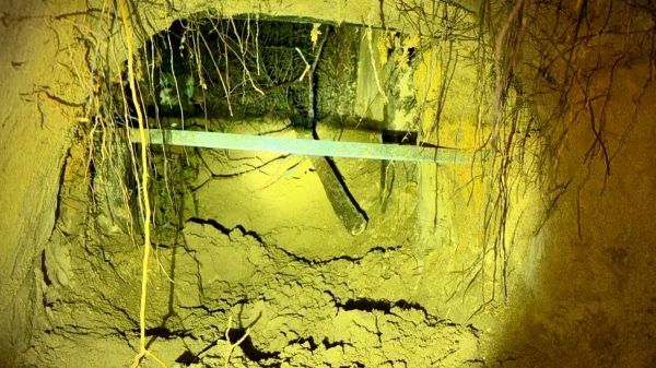 Ein im Jahr 2025 entdeckter Geheimtunnel an der polnisch-belarusischen Grenze.