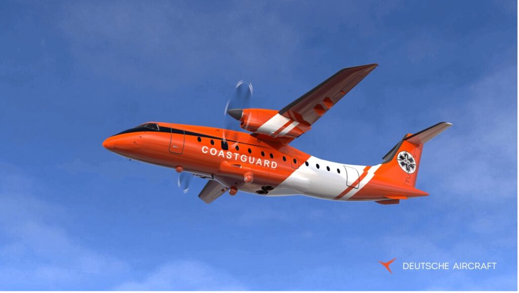 Die D328eco der Deutschen Aircraft GmbH als Multi-Role Luftfahrzeug eignet sich auch für die Einsätze Search & Rescue (SAR) sowie Küstenwache.