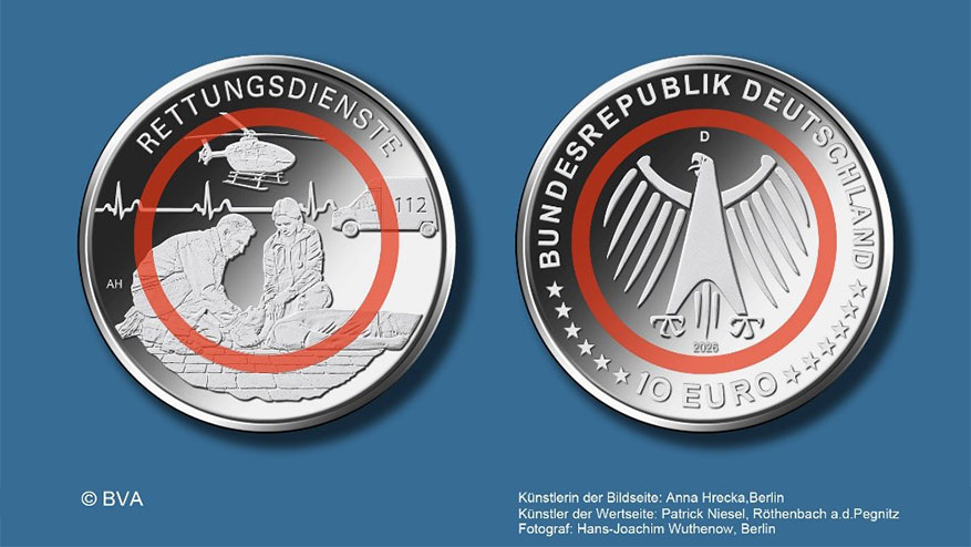 Sammlermünze „Rettungsdienste“ aus der Serie „Im Dienst der Gesellschaft“