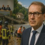 Das Bild zeigt Bundesinnenminister Alexander Dobrindt in einer typischen Lage des Bevölkerungsschutzes