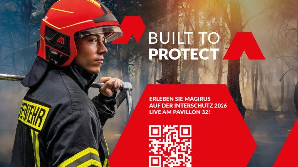 Magirus Auftritt auf der Interschutz 2026 unter dem Motto "Built to Protect"