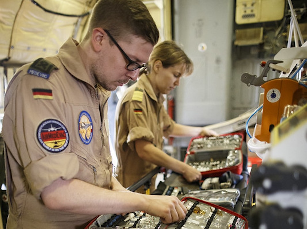 Sanitätsdienst der Bundeswehr bei der Arbeit.