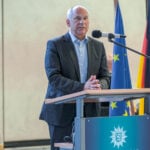 BFE: Innenminister Poseck bei seiner Ansprache zum 40-jährigen Jubiläum der Beweissicherungs- und Festnahmeeinheiten des HPE.