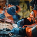 Behandlungsplatz bei einer Großschadenslage zur Versorgung von Verletzten vor Ort