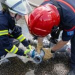 Gemeinsame Übung der saarländischen und der französischen Feuerwehr