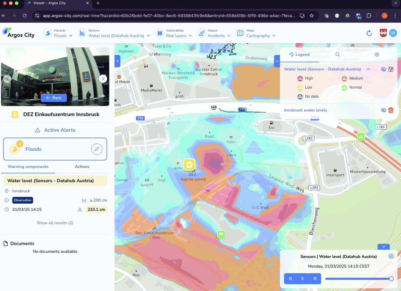 EU-Projekt CREXDATA: Screenshot aus dem System ARGOS