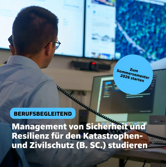 Berufsbegleitender Bachelor für die Sicherheitsherausforderungen von morgen. Management, Sicherheit, Resilienz