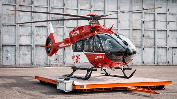 Ab heute startet die DRF Luftrettung vom Airport Lahr aus mit einem leistungsstarken Hubschrauber des Typs H145 mit Fünfblattrotor unter dem Funkrufnamen „Christoph Ortenau“. (Quelle: DRF Luftrettung)