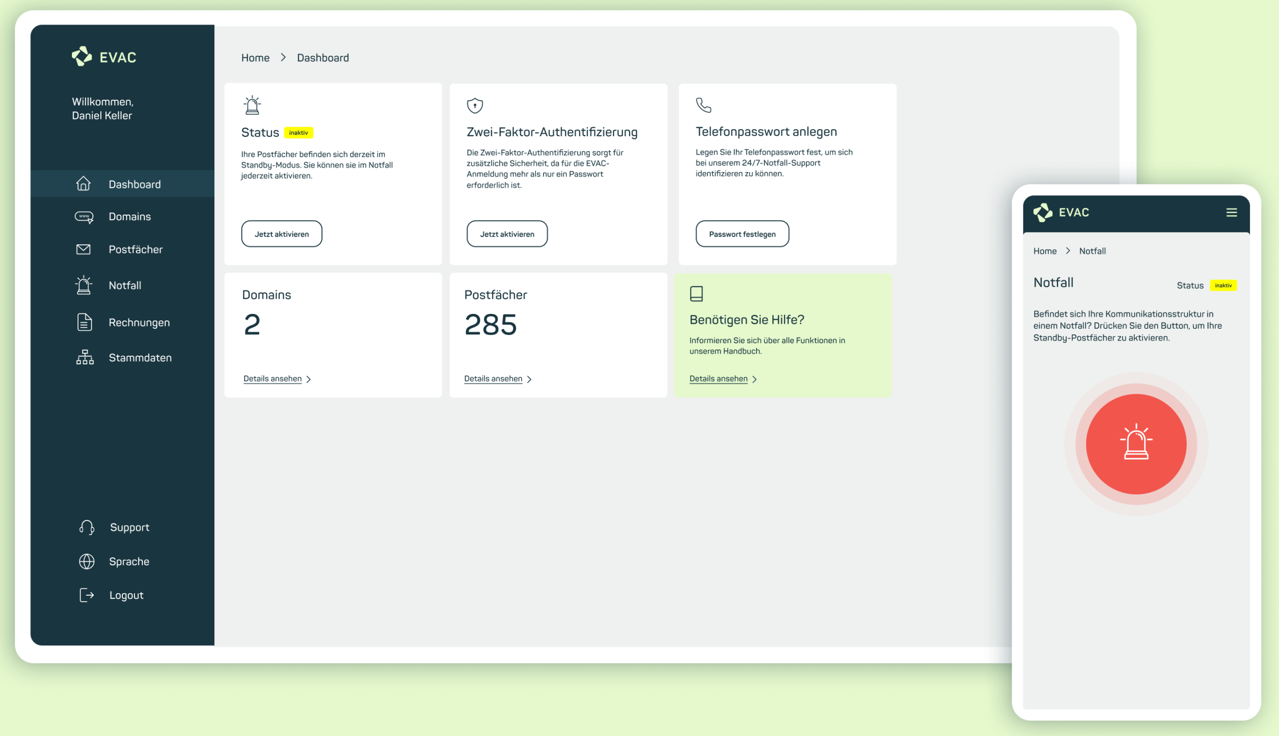 EVAC, die sekundäre IT-Kommunikationsstruktur für Business Continuity von mailbox.