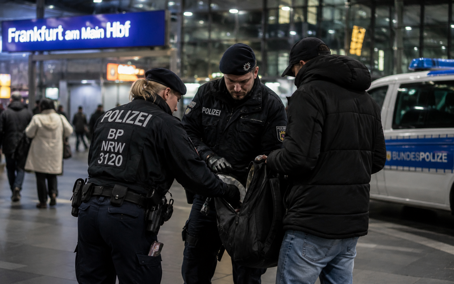 Großkontrolle im Bahnhofsviertel Frankfurt: Polizei vollstreckte mehrere Haftbefehle
