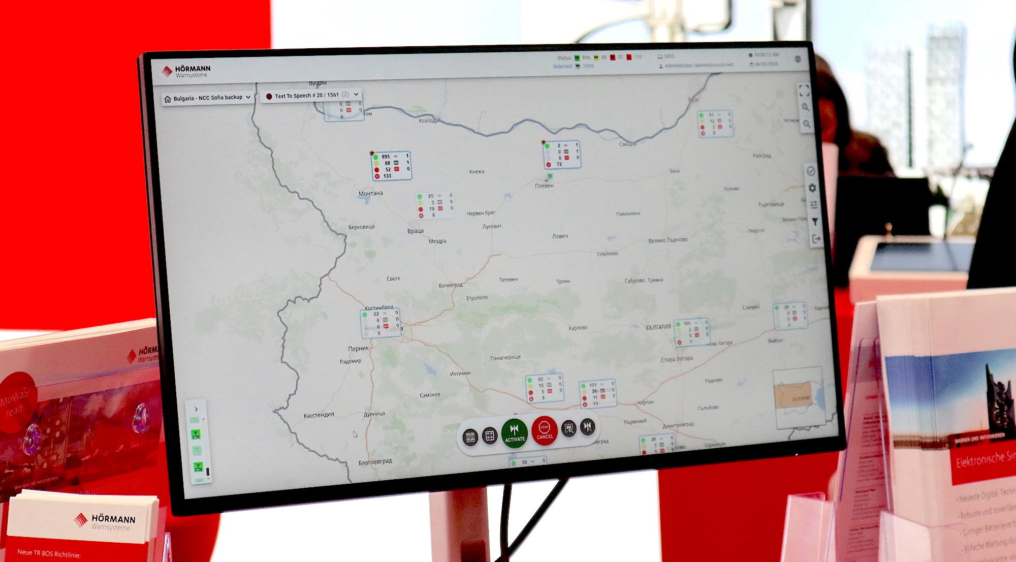 In Bulgarien konnte Hörmann das landesweite Warnnetz installieren und mit der eigenen Software betreiben.