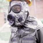 Schutz vor giftigen Stoffen bei einer Krisenübung.