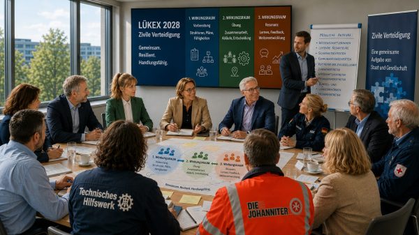 Vorbereitung auf die LÜKEX 2028: Zivile Verteidigung soll im Fokus stehen.