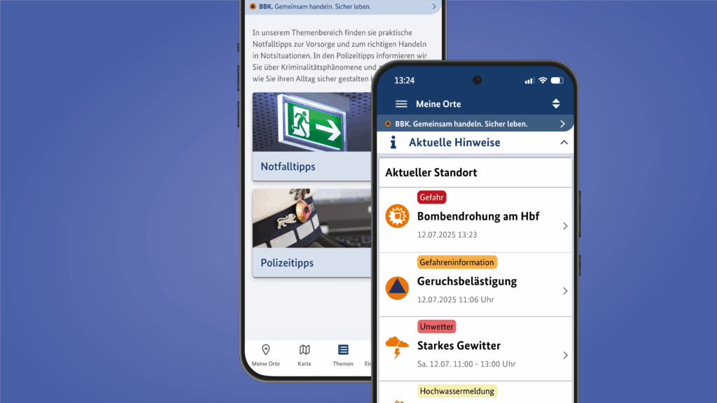 Die Warn-App NINA wird zehn Jahre alt: Über 12 Millionen Menschen nutzen die App des Bundesamtes für Bevölkerungsschutz und Katastrophenhilfe (BBK).