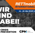 Das Team der Crisis Prevention nimmt an der RETTmobil 2025 teil.