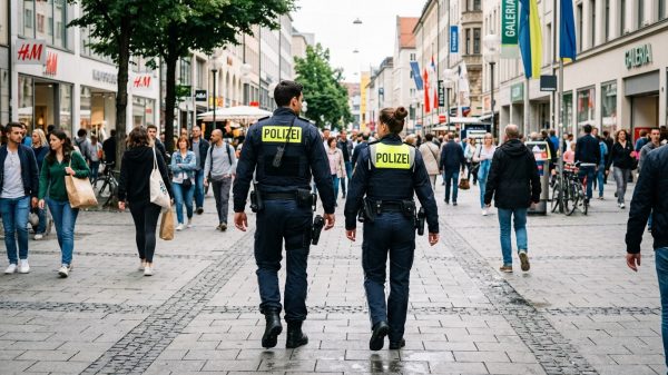 Sicherheit durch Sichtbarkeit: Fußstreifen im Ulmer Stadtgebiet sollen das Sicherheitsgefühl der Bevölkerung stärken.
