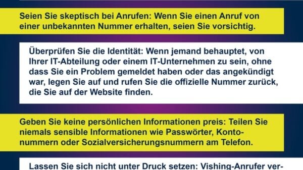 ie Betrüger an ihrem Vorgehen zu hindern und Unternehmen vor Vishing (Voice Phishing) zu schützen, gilt es, diese Tipps und Hinweise der LKA-Experten zu beachten.