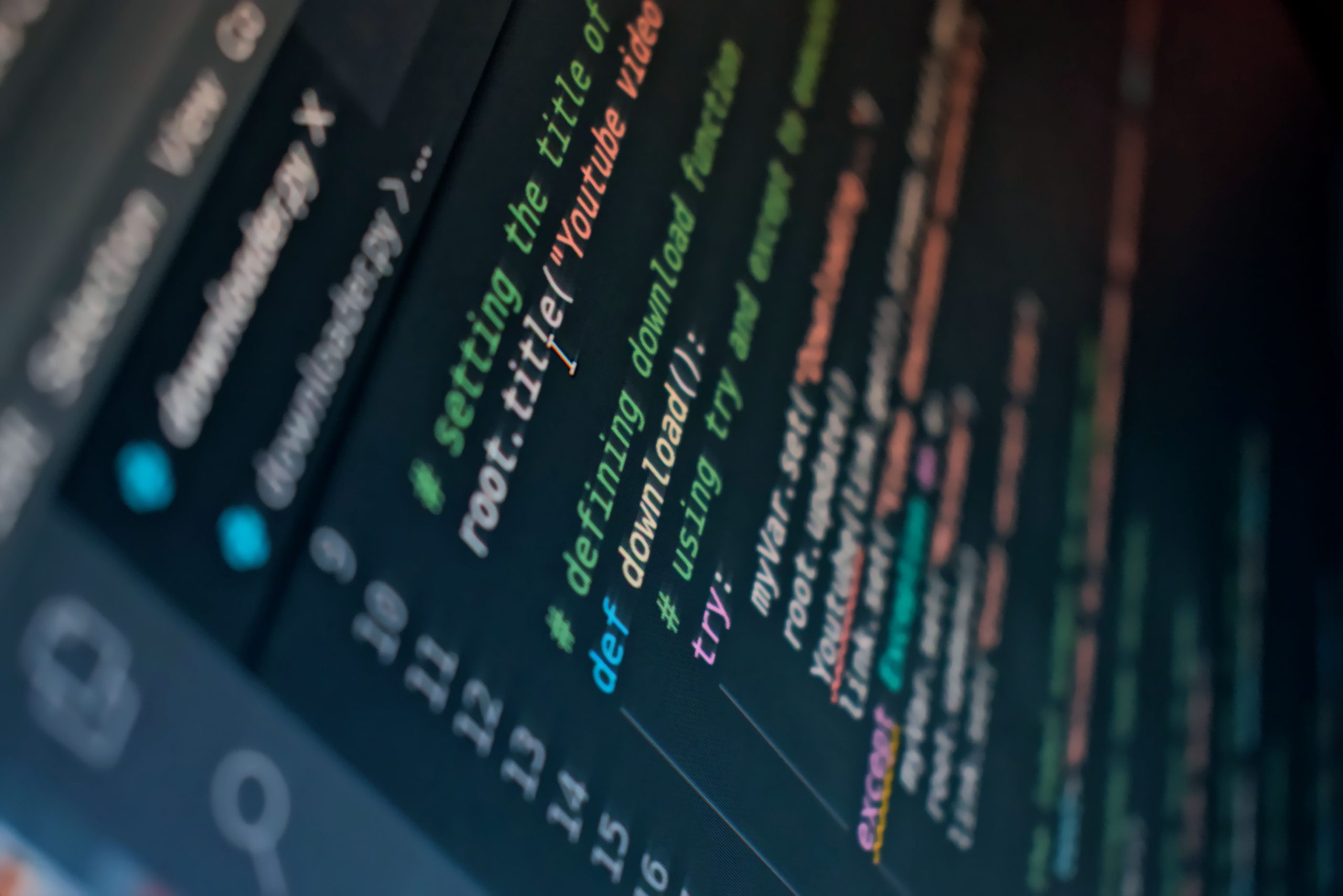 Spionagesoftware:Zeilen von Programmcode auf einem Bildschirm