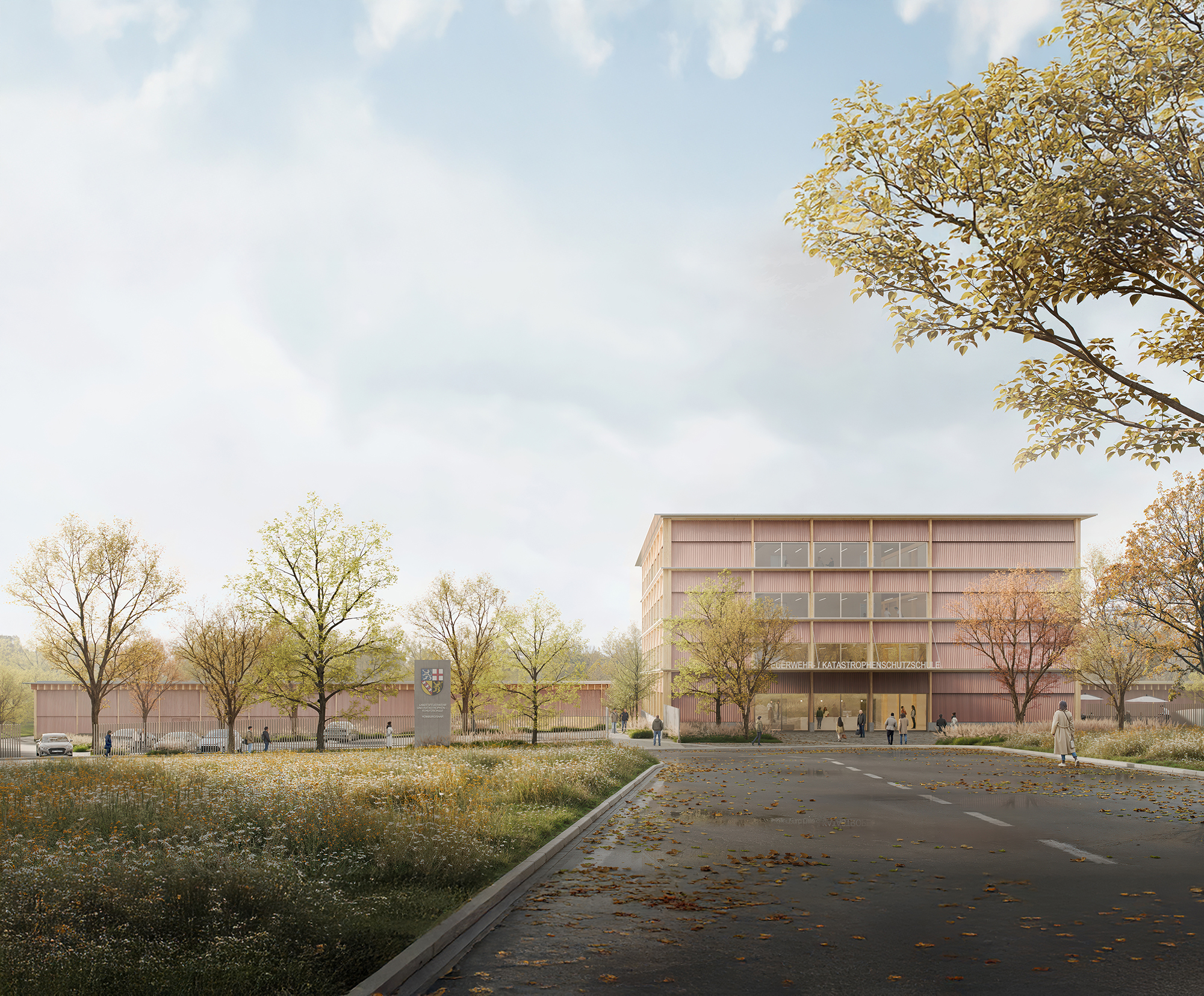 Projekt. Modell: Béla Berec, Rendering: Flooer. Architekten: RIEHLE KOETH. Tragwerksplanung: wh-p Ingenieure.