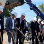 Neubau und Feierlicher Spatenstich. v.l.n.r.: Ingo Sander, Landrat, Kreis Rendsbug-Eckernförde/Pascal Schwarz, Goldbeck GmbH/Felix Weber, Bundesbau/Michael Marszalek, Ortsbeauftragter, Bundesanstalt Technisches Hilfswerk, Ortsverband Eckernförde/Dierk Hansen, Vizepräsident, Bundesanstalt Technisches Hilfswerk/Stefan Kortmann, Bundesanstalt für Immobilienaufgaben/Karen Nickol, GM.SH/Peter Stark, Bürgervorsteher, Stadt Eckernförde